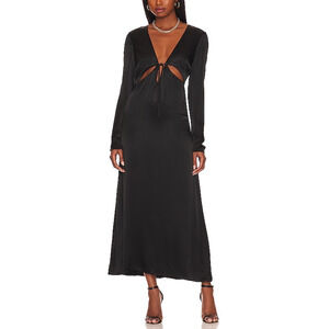 Bardot 'Denver' Black Viscose Cut Out Midi Dress Size S